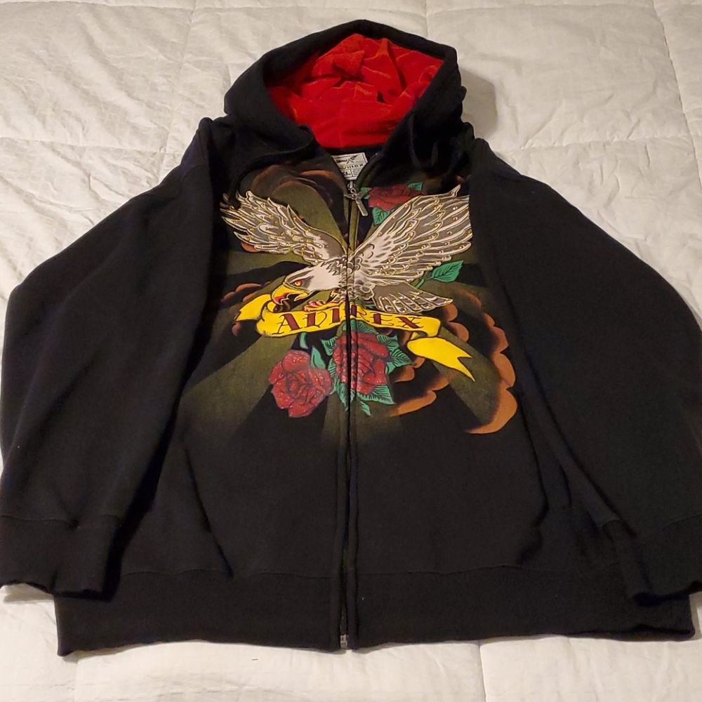 Mens Avirex zip up hoodie